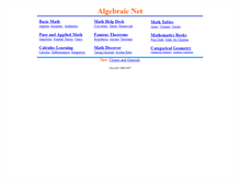 Tablet Screenshot of algebraic.net
